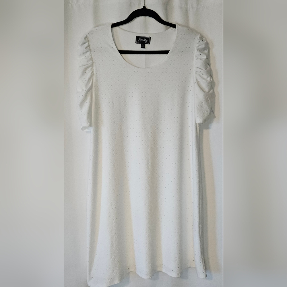 White Eyelet Midi Dress